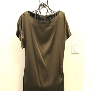 Banana Republic mini silk dress brown size 6